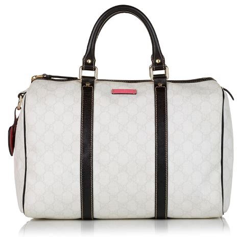 gucci joy boston bag gg mini white|authentic Gucci Boston bag.